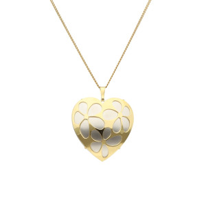 Wisior serce srebro rodowane pozłacane