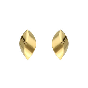 Kolczyki fale srebro pozłacane małe