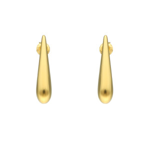 Kolczyki przestrzenne sople srebro pozłacane