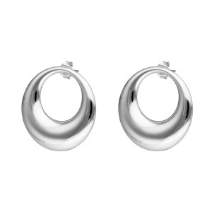 Efektowne kolczyki kółka srebro rodowane