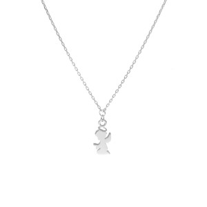 Naszyjnik aniołek srebro rodowane