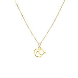 Naszyjnik kotek srebro pozłacane