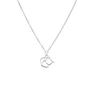 Naszyjnik kotek srebro rodowane