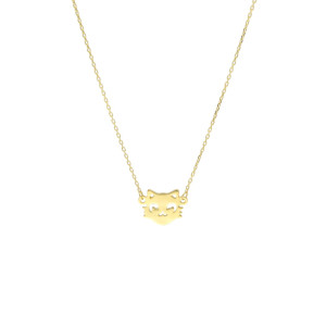 Naszyjnik kotek srebro pozłacane