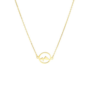 Naszyjnik z motywem gór srebro pozłacane