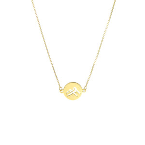 Naszyjnik z motywem gór srebro pozłacane