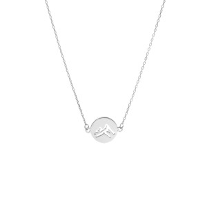 Naszyjnik z motywem gór srebro rodowane