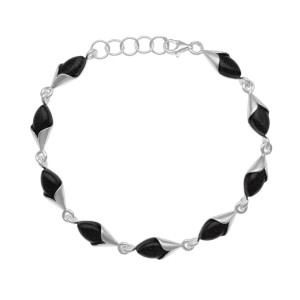 Bransoletka romb z Nocą Kairu srebro