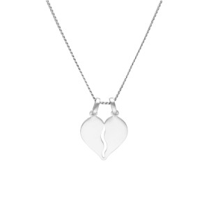 Wisiorek serce łamane srebro