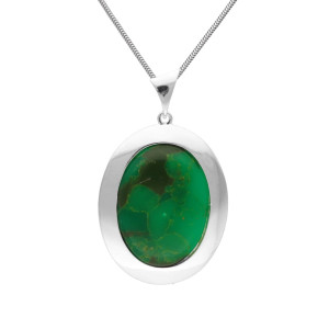 Wisior srebrny z jadeitem