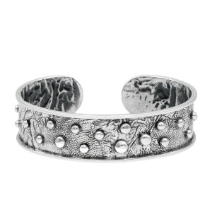 Nakładana bransoleta z kuleczkami srebro oksydowane