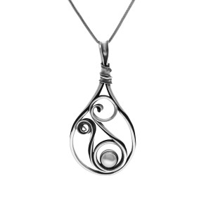 Artystyczny wisior srebro oksydowane