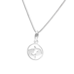 Wisior znak zodiaku Ryby srebro rodowane