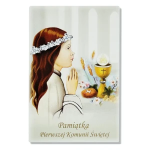 Obrazek – Pamiątka I Komunii Świętej dla dziewczynki (10x15 cm)