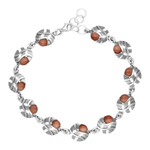 Bransoletka koła z Piaskiem Pustyni srebro oksydowane