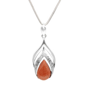 Wisior z Piaskiem Pustyni srebro oksydowane