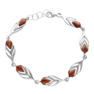 Bransoletka z Piaskiem Pustyni srebro oksydowane