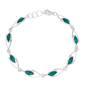 Bransoletka z chryzokolą srebro