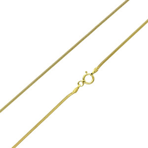 Linka miękka typu snake pozłacana 1 mm