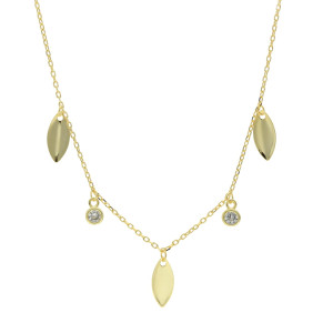 Naszyjnik z cyrkoniami blaszka choker