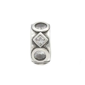 Zawieszka charms do bransoletki z cyrkoniami
