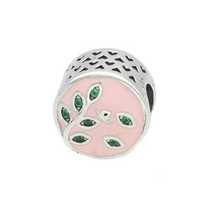 Zawieszka charms do bransoletki gałązka jasnoróżowa