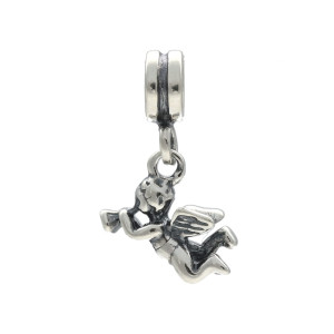 Zawieszka charms do bransoletki anioł z trąbką