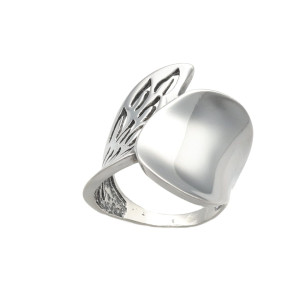 Efektowny pierścionek gładkie srebro