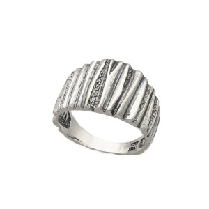 Szeroki pierścionek srebro oksydowane