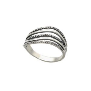 Pierścionek srebro oksydowane