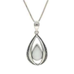 Wisior z uleksytem srebro oksydowane