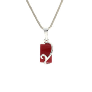 Wisiorek z koralem srebro