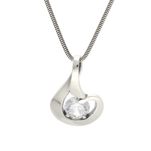 Wisior z cyrkonią srebro oksydowane