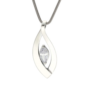 Wisior z cyrkonią srebro oksydowane