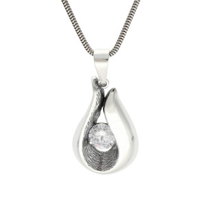 Wisior z cyrkonią srebro oksydowane