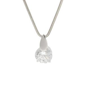 Wisior z cyrkonią srebro oksydowane