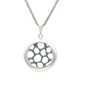 Wisior ażurowy okrągły srebro