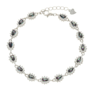 Bransoletka łezka mystic topaz srebro