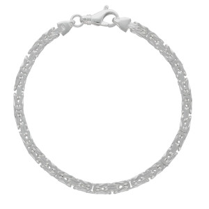 Bransoletka splot królewski bizantyjski - 20 g, 22 cm, 4 mm