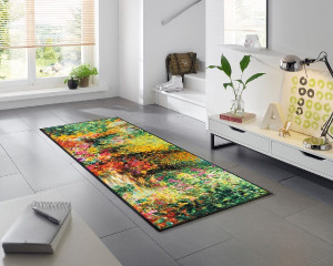 Dywan do salonu w kwiaty 190 x 75 cm