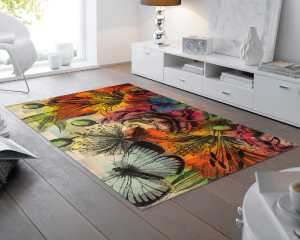 Dywan do salonu w kwiaty 175 x 110 cm