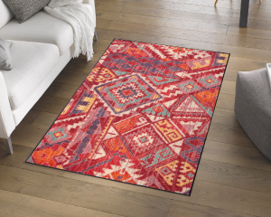 Dywan do pokoju nowoczesny 175 x 115 cm czerwony