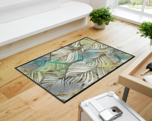 Dywan do salonu z motywem liści 75 x 50 cm