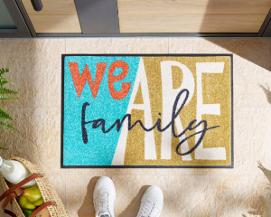 Wycieraczka pod drzwi z napisem 75 x 50 cm