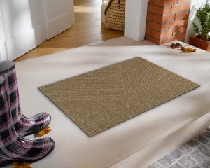 Wycieraczka pod drzwi brązowa 90 x 60 cm ekologiczna