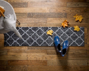 Chodnik do przedpokoju czarny 120 x 30 cm