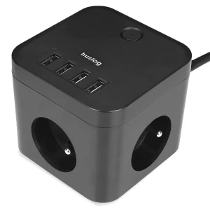 Przedłużacz 3 gniazda z USB Huslog