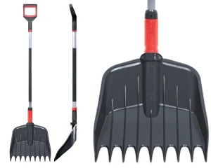 Łopato-grabie z aluminiowym trzonkiem 2 w 1