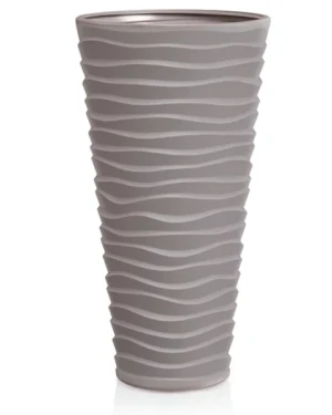 Donica wysoka 75cm z wkładem brązowa Sand Slim Prosperplast