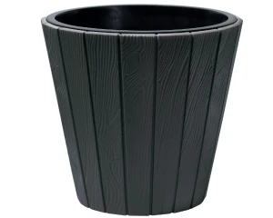 Doniczka okrągła 12l z wkładem antracytowa Woode